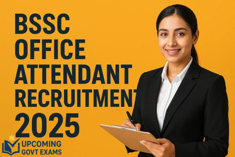 BSSC Office Attendant Recruitment 2025