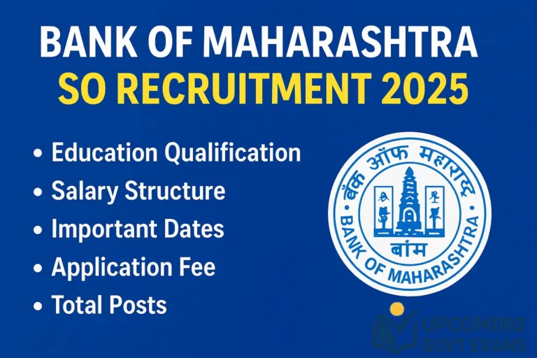 Bank of Maharashtra SO Recruitment 2025
