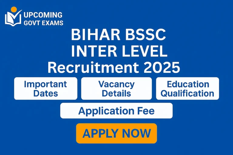 Bihar BSSC Inter Level Recruitment 2025