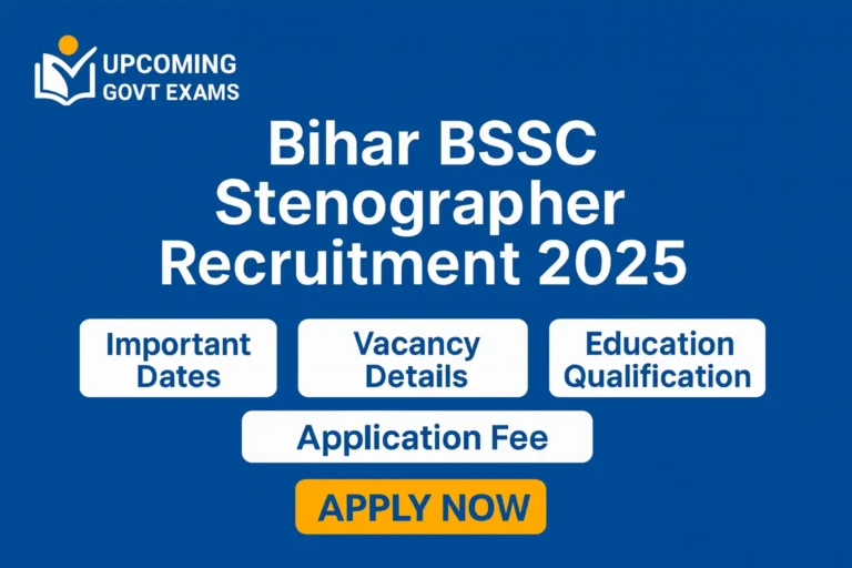 Bihar BSSC Stenographer Recruitment 2025