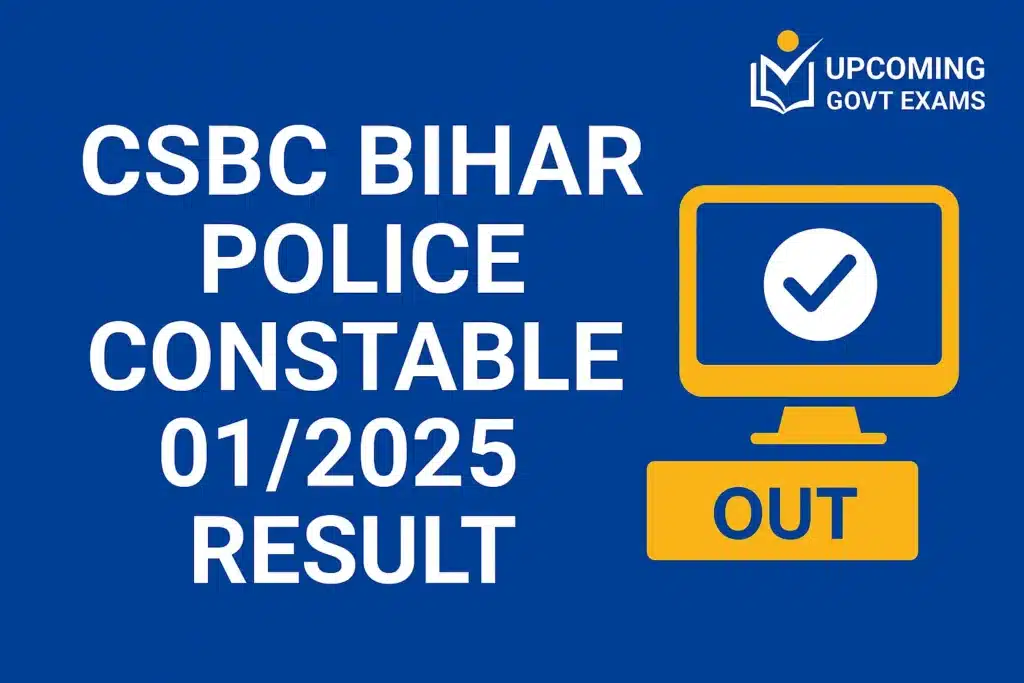 CSBC Bihar Police Constable 01/2025 Result