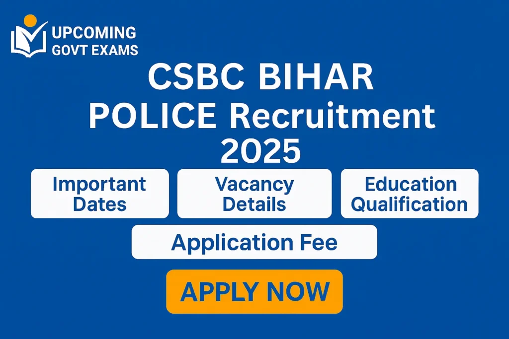 CSBC Bihar Police Recruitment 2025