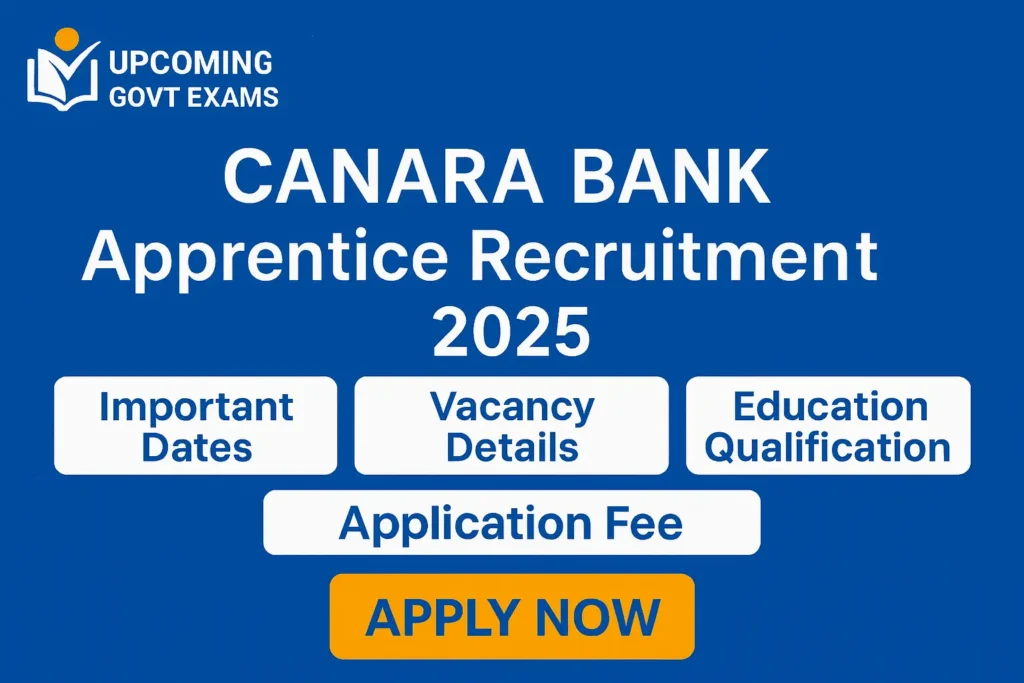 Canara Bank Apprentice Recruitment 2025