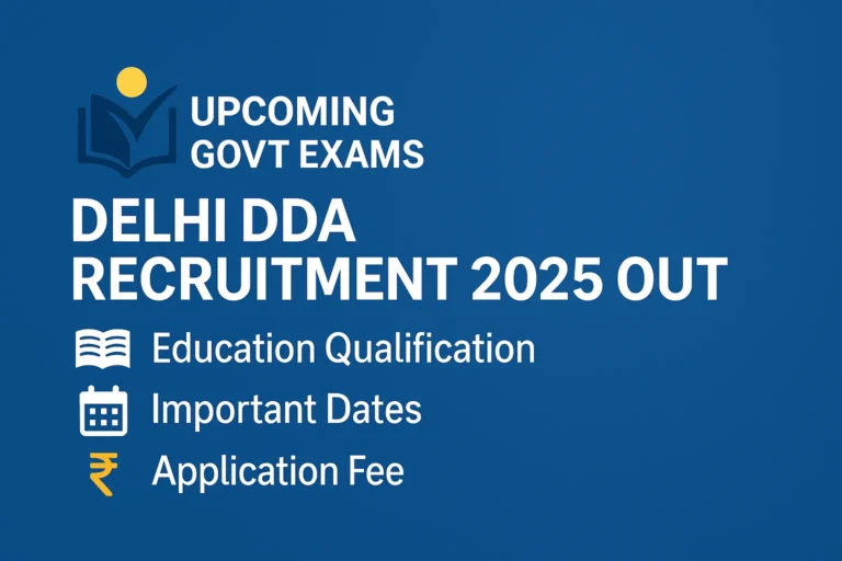 Delhi DDA Recruitment 2025