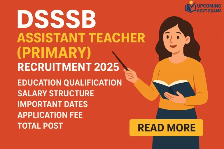 DSSSB Assistant Teacher PRT Recruitment