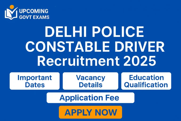 Delhi Police Constable Driver Recruitment 2025