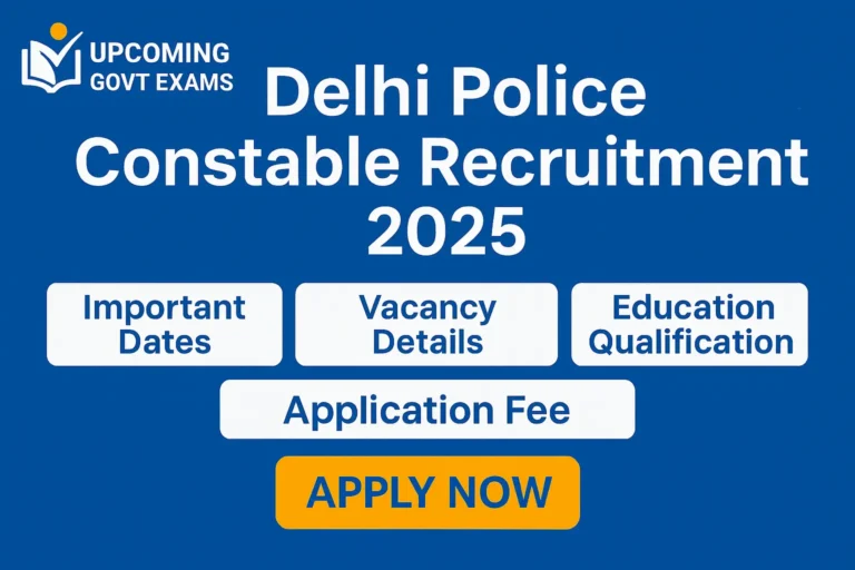 Delhi Police Constable Recruitment 2025 out apply now