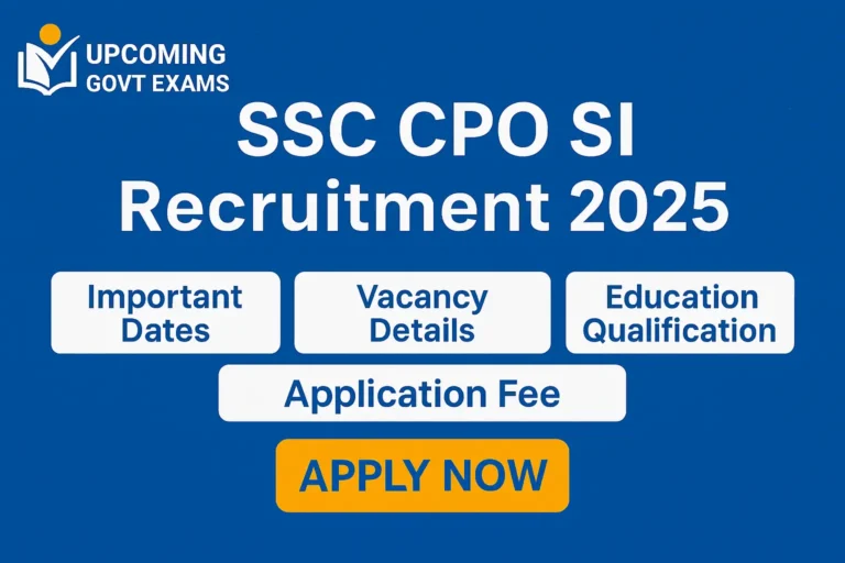 SSC CPO SI Recruitment 2025