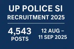UP Police SI Recruitment 2025