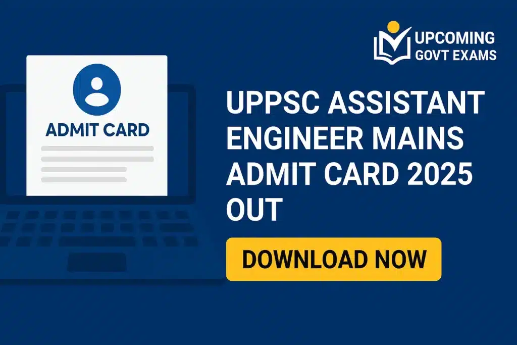UPPSC Assistant Engineer Mains Admit Card 2025