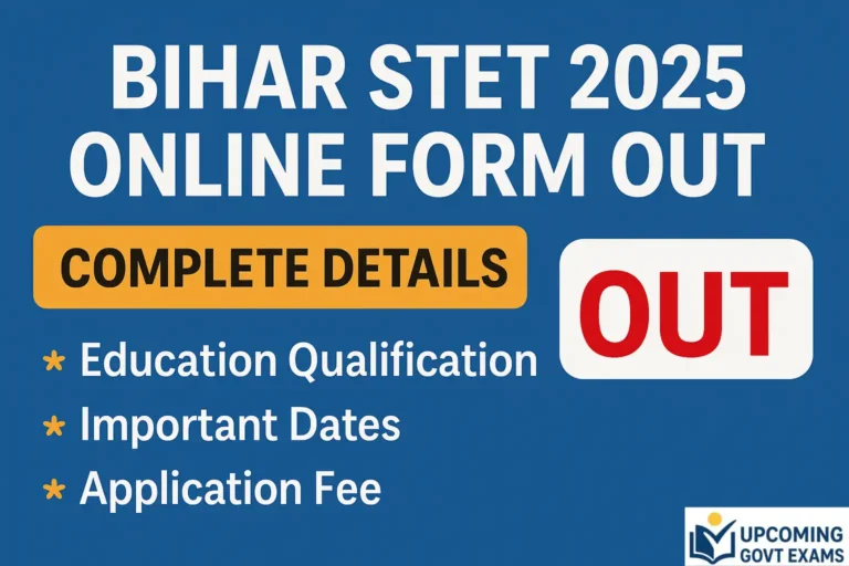 Bihar STET 2025 Online Form