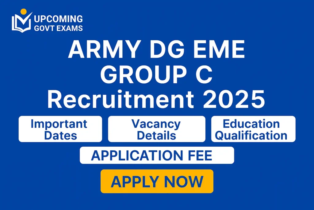 Army DG EME Group C Recruitment 2025