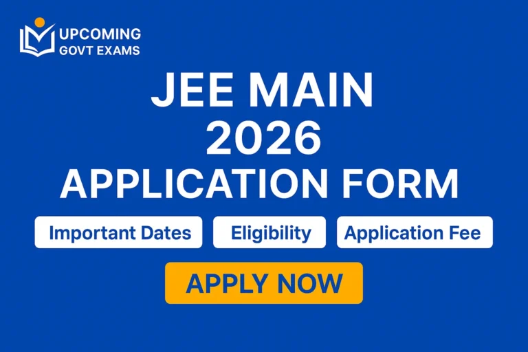 JEE Main 2026 Application Form