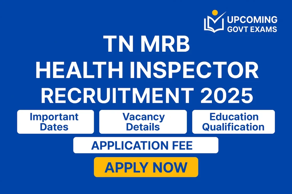 TN MRB Health Inspector Recruitment 2025