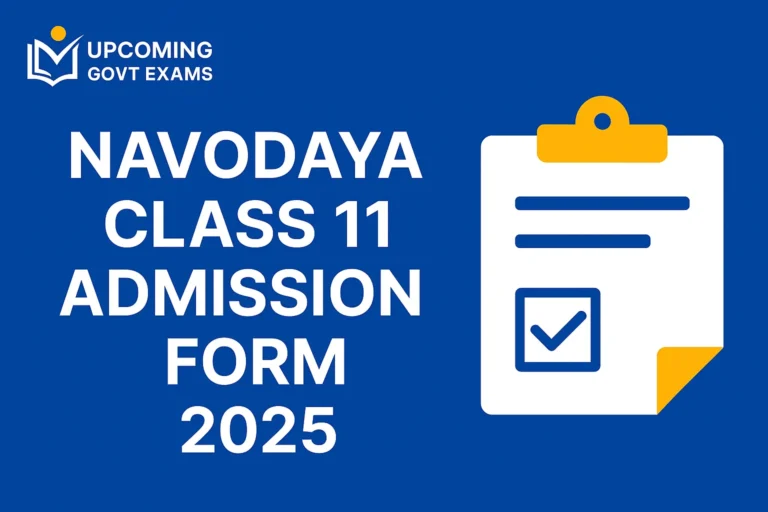 Navodaya Class 11 Admission Form 2025