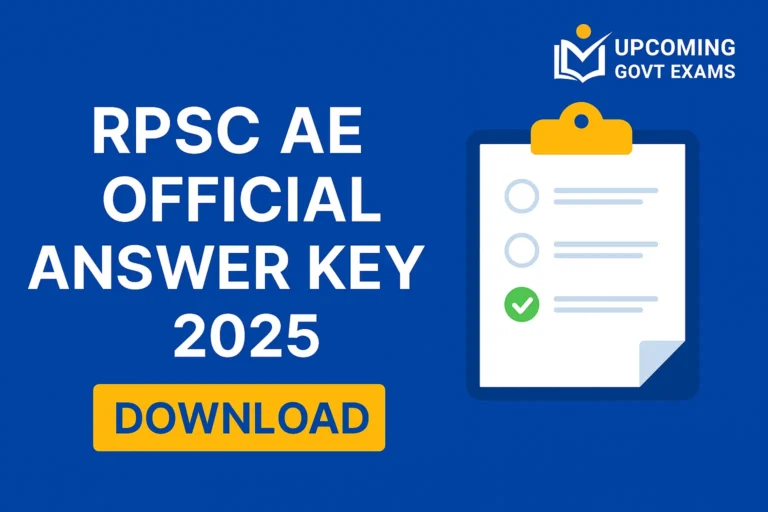 RPSC AE Pre Answer Key 2025