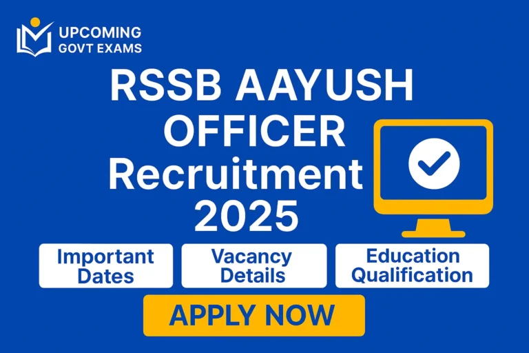 RSSB Aayush Officer Recruitment 2025