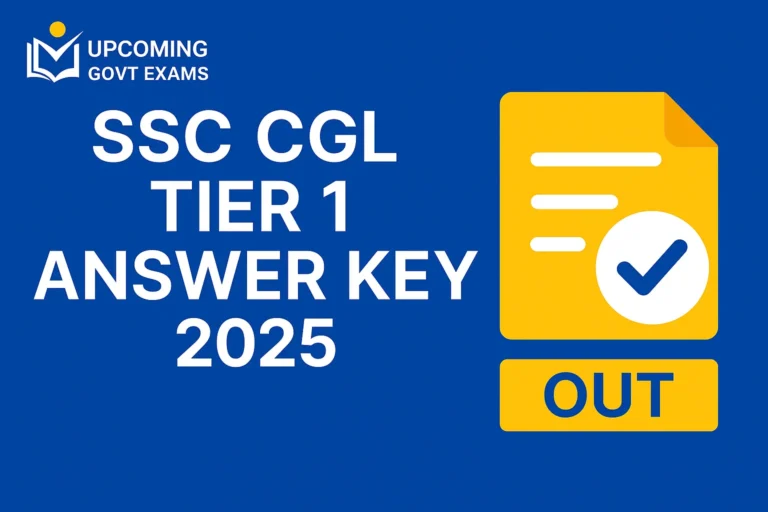 SSC CGL Tier 1 Answer Key 2025