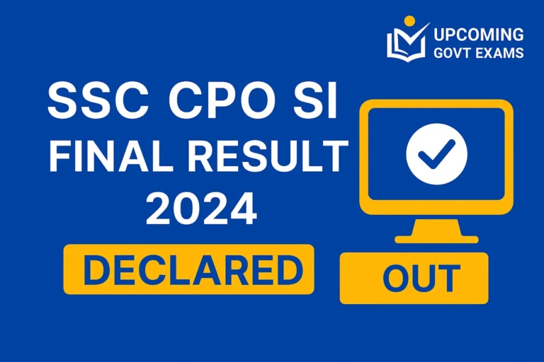 SSC CPO SI Final Result 2024