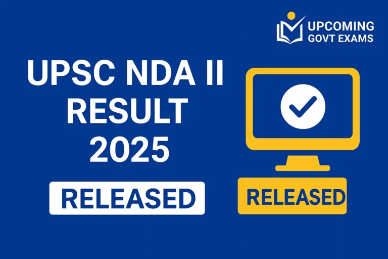 UPSC NDA II Result 2025