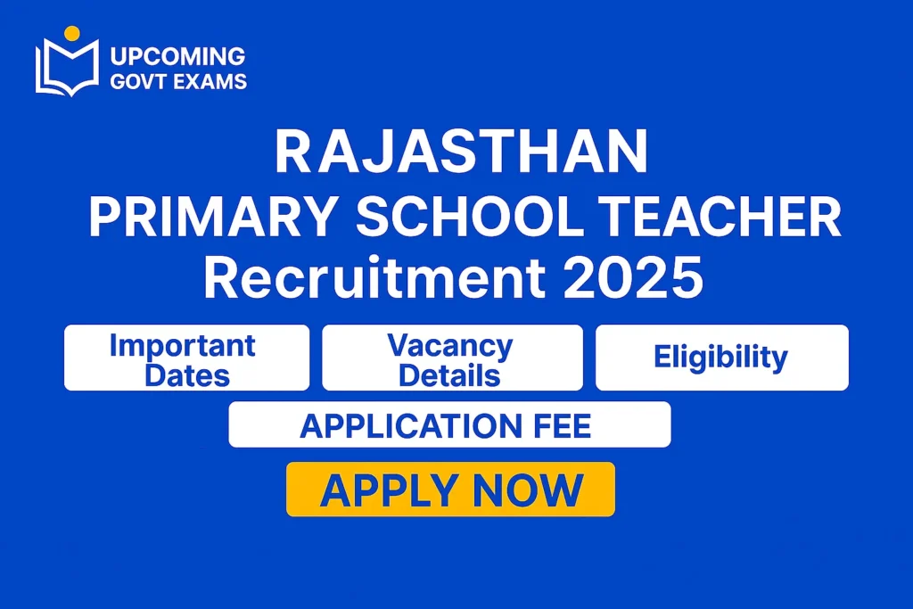 Rajasthan Primary School Teacher Recruitment 2025