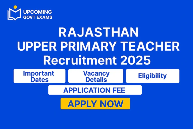 Rajasthan Upper Primary Teacher Recruitment 2025