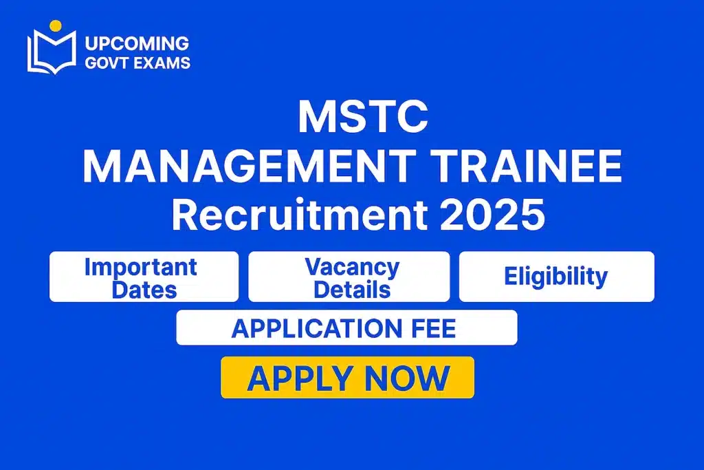 MSTC Management Trainee Recruitment 2025