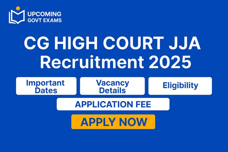 CG High Court JJA Recruitment 2025