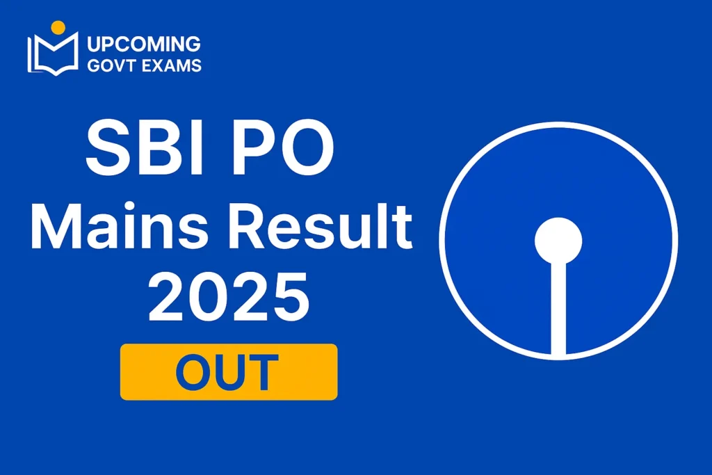 SBI PO Mains Result 2025