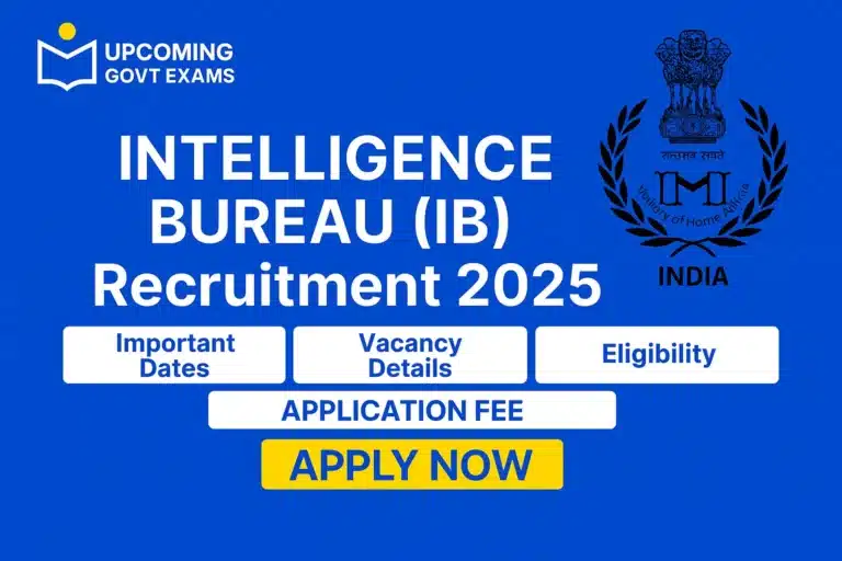 Intelligence Bureau (IB) MTS Recruitment 2025