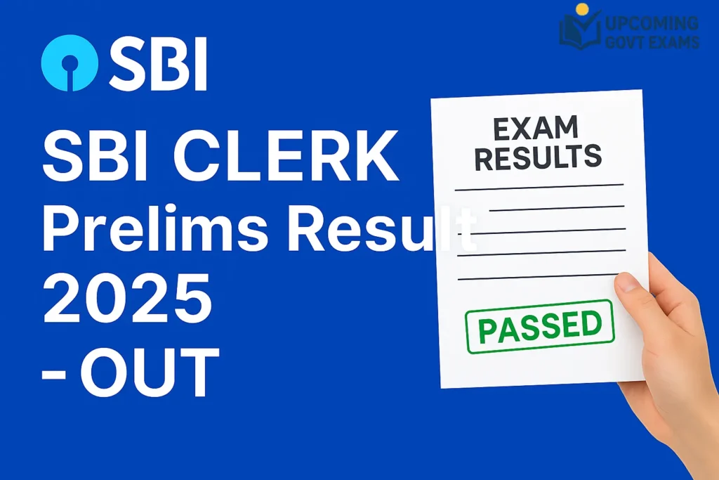 SBI Clerk Prelims Result 2025