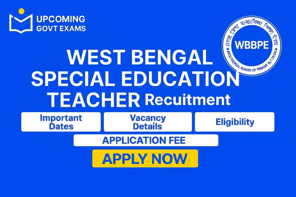 WB Special Education Teacher Recruitment 2025