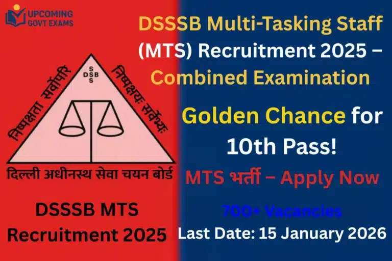 DSSSB MTS Recruitment 2025