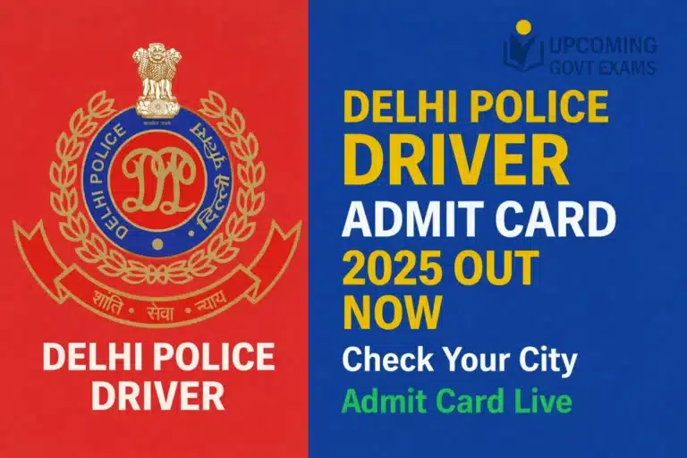 Delhi Police Driver Admit Card 2025