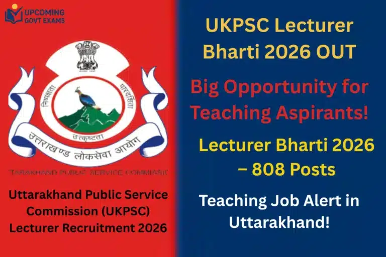 UKPSC Lecturer Recruitment 2026