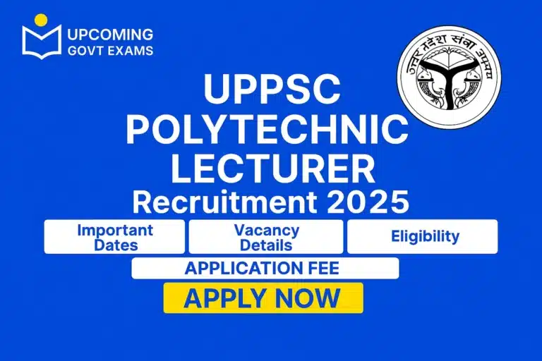 UPPSC Polytechnic Lecturer Recruitment 2025