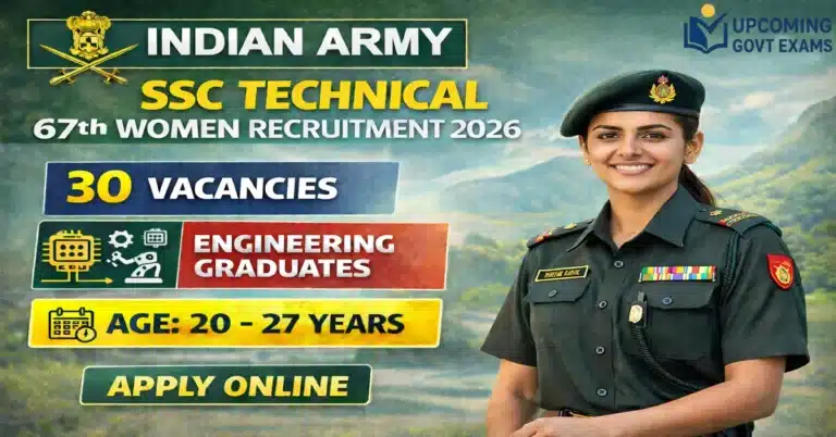 Indian Army SSC Technical 67th Women Recruitment 2026