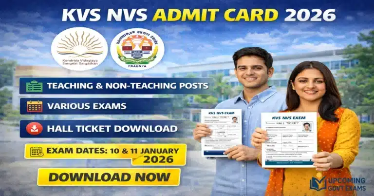 KVS NVS Admit Card 2026