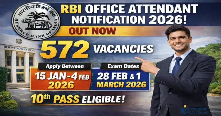 RBI Office Attendant Notification 2026