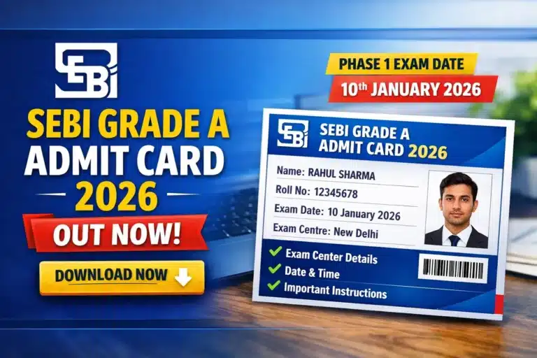 SEBI Grade A Admit Card 2026