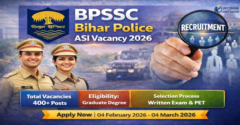 BPSSC Bihar Police ASI Vacancy 2026