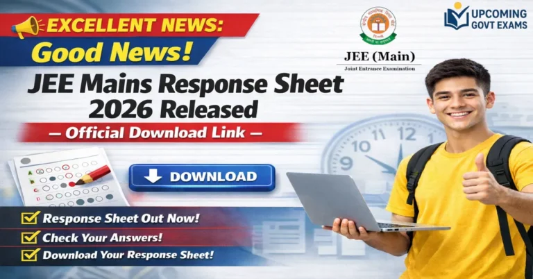 JEE Mains Response Sheet 2026