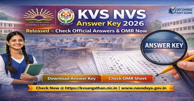 KVS NVS Answer Key 2026