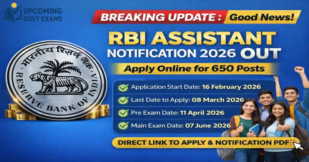 RBI Assistant Notification 2026