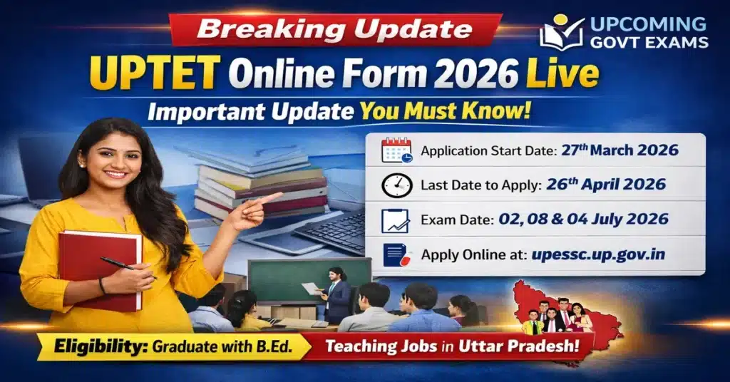 UPTET Online Form 2026